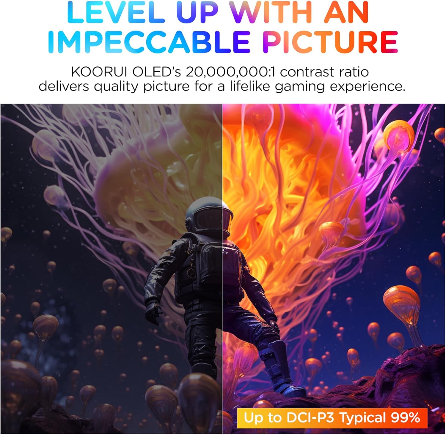 27 inch OLED Gaming Monitor, 240Hz Monitor, 0.03ms, QHD 1440p AdaptiveSync