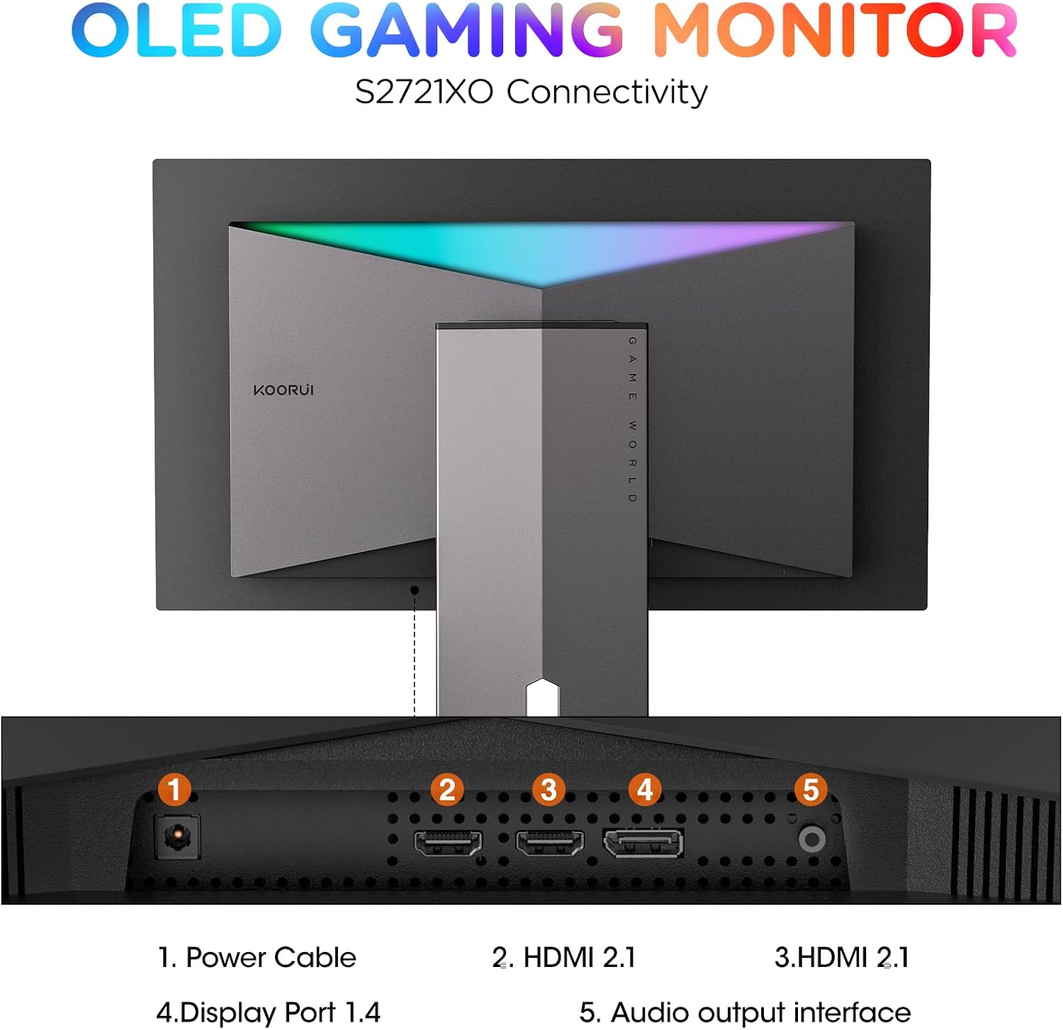 27 inch OLED Gaming Monitor, 240Hz Monitor, 0.03ms, QHD 1440p AdaptiveSync