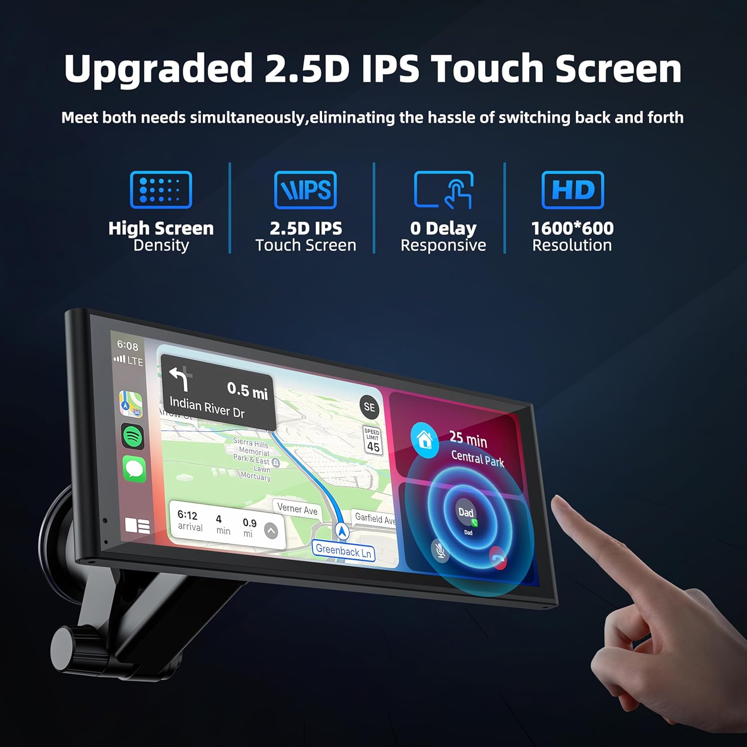 Apple CarPlay Screen – 10.26" Wireless Android Auto Touch Display