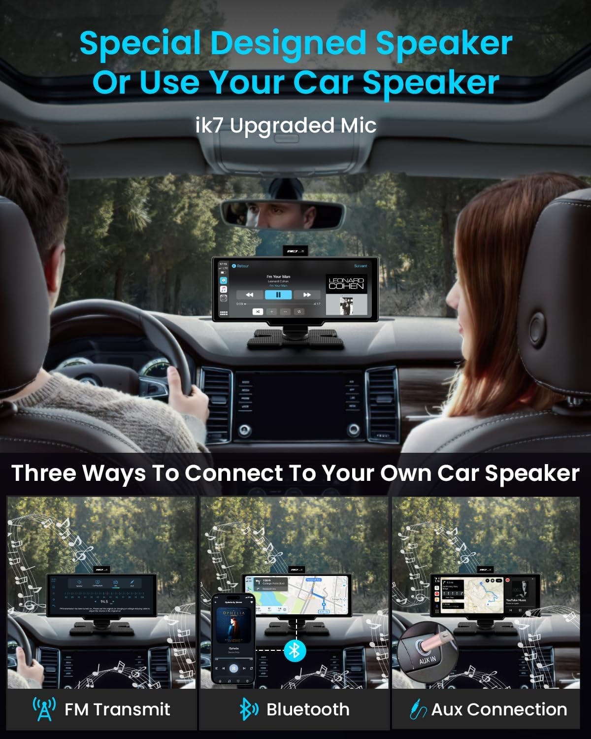10" Wireless CarPlay & Android Auto Screen – Car Stereo